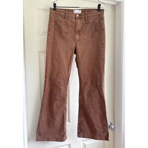 Gap Pants Womens 70s Flare Corduroy Sable Brown High Rise Sz 10s